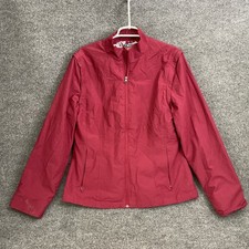 SCOTTeVEST Sterling Jacket Womens XL Red Convertible Zip Off Sleeve Travel Vest picture