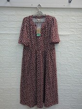 New Boden Maddie Spot Print Trim Midi Dress Women Size 12R picture