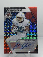 2023 Panini Mosaic #AM-AE Austin Ekeler Autographs Mosaic Red #/199 picture