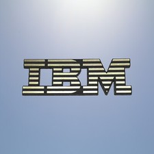 IBM 40x16mm gold badge emblem logo decal sticker plate nalepka naklejka picture