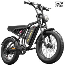 Bluvall 7 Speed Electric Bikes for Adults 52V 20Ah 1500W 20