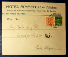 Brazil Varig Nov. 26 1930 Porto Alegre-Pelotas Hotel Schaefer cover picture