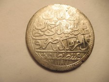 AH 1187-1778 Turkey Ottoman Empire Silver , 25.7 grams, some toning picture