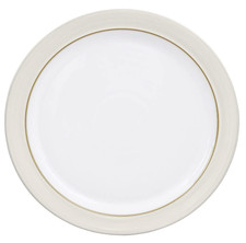 DENBY LANGLEY NATURAL CANVAS CREAM BEIGE CERAMIC DINNER PLATE 10.5