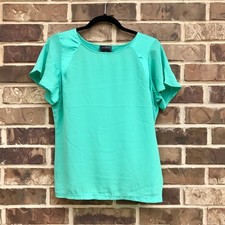 The Limited Women's Flutter Sleeve Blue Blouse Size Medium picture