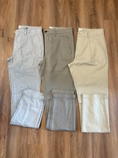 Men’s Cotton Chino Pants, Size 31x32, Lot Of 3, New, Khaki Pants, 31 Waist picture