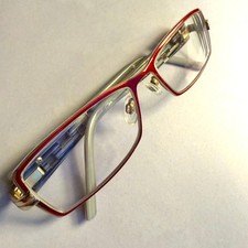 Vintage Cazal 4183 Women's Glasses Frames Titanium Cherry Red Silver Germany picture
