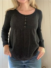 Vintage L.L. Bean Lambswool Rabbit Hair Cashmere Scoop-Neck Y2K Long Sleeve picture