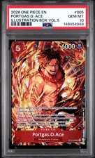 2026 One Piece English PORTGAS D. ACE Illustration Box Vol. 5 PSA 10 #005 picture