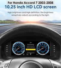 10.25'' Digital Instrument Cluster LCD Screen For Honda Accord 03-07 Speedometer picture