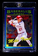 Mike Trout RARE BLUE HOLO FOIL INSERT CARD Los Angeles Angels picture