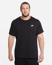 Nike Essentials Sportswear Club Tee Black Mens AR4997-013 Brand New Size X-Small picture