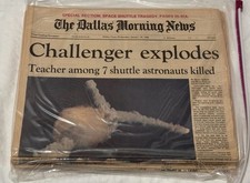 1986 Challenger Explosion Complete 8 Issue Dallas Morning News Set picture