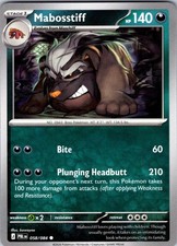 MABOSSTIFF 058/084 COMMON PITCH BLACK POKEMON NEAR MINT picture