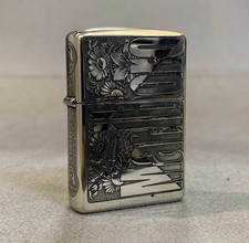 Silver Marlboro Flowers zippo Lighter In a New Box picture