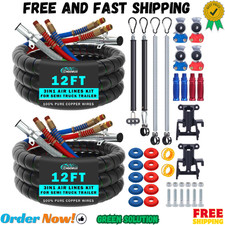 CheeMuii 2Pcs 12FT 3-in-1 Semi Truck Air Line Kit for Truck Trailer Tractor picture