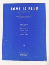 Vintage 1968 Love Is Blue Piano Sheet Music Blackburn L'Amour est Bleu Ephemera picture