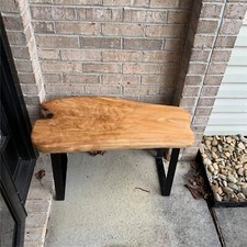 Greenage Live Edge Cedar Bench Farmhouse Entryway Bench 27.5