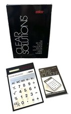 Totally RAD Vintage Zelco CLEAR Calculator Retro Model 10764 NOS SOLAR WOW picture