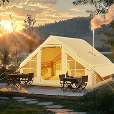 NAIZEA 6 Person Inflatable Tents for Camping Blow Up Tent Hand Pump Stove Jack picture