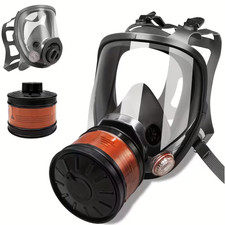 Emergency Gas Mask for Civil Defense – Full Face Respirator w/ Filter Mask picture