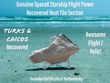 SpaceX Starship Flight 7 Ship 33 Turks Caicos Recovered  Tile Relic  Extras picture
