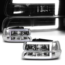 Chrome LED DRL Headlight Bumper Lamps for 99 06 Chevy Silverado Suburban Tahoe picture