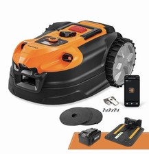 LawnMaster OcuMow™ VBRM701YAMIDR Perimeter Wire Free Robot Lawn Mower Cuts picture