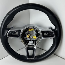 2016 PORSCHE MACAN STEERING WHEEL PADDLE SHIFTERS ASSEMBLY BLACK OEM picture
