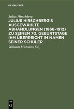 Julius Hirschbe Julius Hirschberg's Ausgewählte Abhandlungen (1868-19 (Hardback) picture