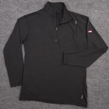 SCOTTeVEST SeV SJ Qzip Mens L Black Heather TEC 1/4 Zip Pullover Travel Outdoor picture