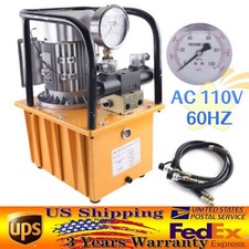7L Electric Driven Hydraulic Pump Solenoid Valve 10000PSI Double-Acting 750W picture