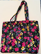 Vera Bradley Original Vera  Tote in Wildflower Garden Pattern Shoulder Strap picture