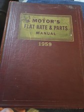 Vintage 1959 Motor's Flat Rate & Parts Manual - 31st Edition Classic Auto/Truck picture