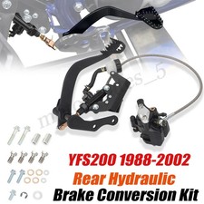 For 88-02 Yamaha Blaster YFS 200 Rear Hydraulic Brake Kit Braided Stainless Line picture