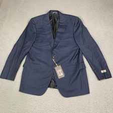 Canali Exclusive Jacket 54 R Super 150's Birdseye Unfinished Cuff Coat 1934 NEW picture