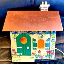 Vintage Karen Penner Original Design Music Box House Lights Copper Roof  picture