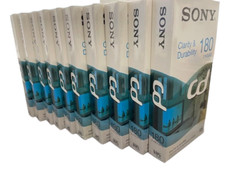 Pack of 10 - NEW Sony VHS Cassettes E-180CDG Clarity & Durability 180 3 Hours picture