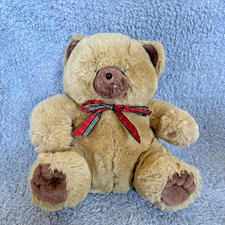 Russ Berrie 13” Teddy Bear Hess’s Exclusive Brown Sitting Plush Stuffed Animal picture