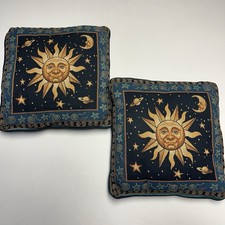 Pair Vintage 90s Celestial Whimsigoth Sun Moon Pillows Throw Pillows picture