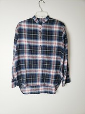 Madewell Women's Size S Wheaton Plaid Popover Tunic 1/2 Button Top  picture