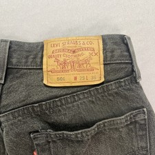 Vintage Levis 501 Black Jeans 1995 Tag 29x36 Meas 28x34 Made in USA Button Fly picture