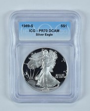 1989-S American Silver Eagle PR70 DCAM ICG picture