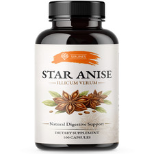 Star Anise Capsules 800mg Illicium Verum Digestive Support Herbal Supplement 100 picture
