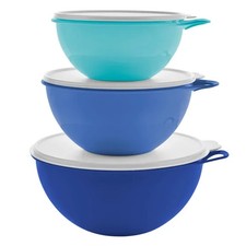Tupperware Thatsa Bowls 6 piece set - Blue - New - picture