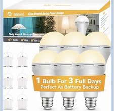 6 Pack Neporal LITE PRO Battery Backup Light Bulbs 2600mAh Rechargeable ， picture
