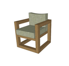 DIY Modern Outdoor Chair Woodworking Plans with Cutlist and Assembly Steps picture