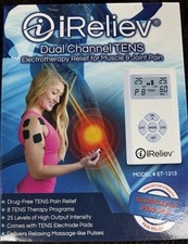 iReliev Dual Channel TENS Pain Relief System Muscle Stimulator ET-1313  Sealed  picture