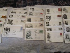 Vintage 1960s LOT of 25 FIRST DAY OF ISSUE STAMPED ENVELOPES Civil war statehood picture