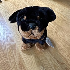 GANZ Webkinz Rottweiler Dog HM183 Plush Stuffed Animal NWT NEW unused CODE picture